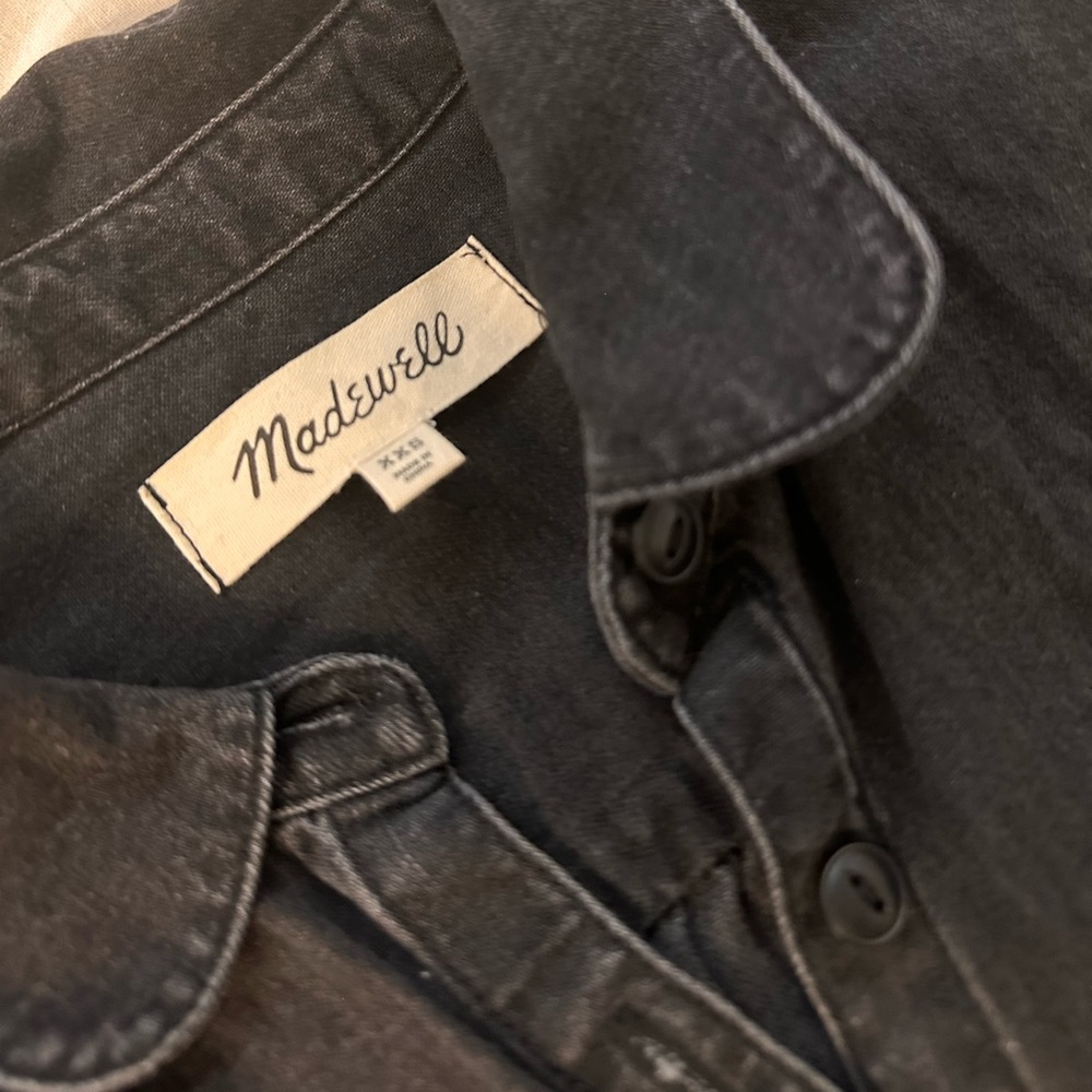 Black 100% cotton denim button down by Madewell